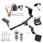 Ultimate Tow Package For 13-15 Subaru XV Crosstrek Trailer Hitch w/ Wiring Draw-Bar Dual 2" and 1-7/8" Ball Lock Bracket Cover 1-1/4" Receiver Reese