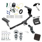 Ultimate Tow Package For 08-11 Subaru Impreza Trailer Hitch w/ Wiring Draw-Bar Dual 2" and 1-7/8" Ball Lock Bracket Cover 1-1/4" Receiver Reese