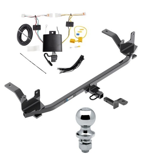 Reese Trailer Tow Hitch For 18-23 KIA Rio Complete Package w/ Wiring Draw Bar and 1-7/8" Ball