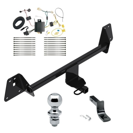 Reese Trailer Tow Hitch For 16-19 Toyota Prius Complete Package w/ Wiring Draw Bar and 1-7/8" Ball