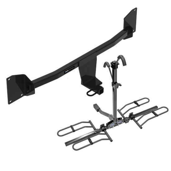 Reese Trailer Tow Hitch w/ Bike Rack For 20-22 Volkswagen Passat 1-1/4" Towing Receiver Platform Style 2 Bike Carrier