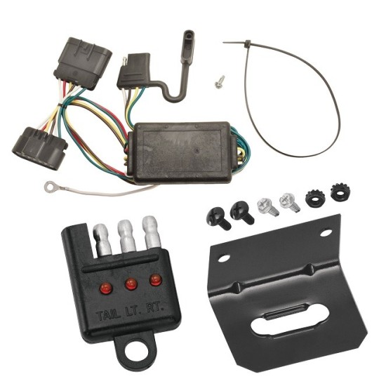 Reese Trailer Wiring and Bracket w/ Light Tester For 04-12 Chevrolet Colorado GMC Canyon 06-08 Isuzu i-280 i-290 i-350 i-370 Plug & Play 4-Flat Harness