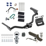 Ultimate Tow Package For 14-21 Infiniti QX60 13-20 Nissan Pathfinder Trailer Hitch w/ Wiring 2" Drop Mount Dual 2" and 1-7/8" Ball Lock Bracket Cover 2" Receiver Reese