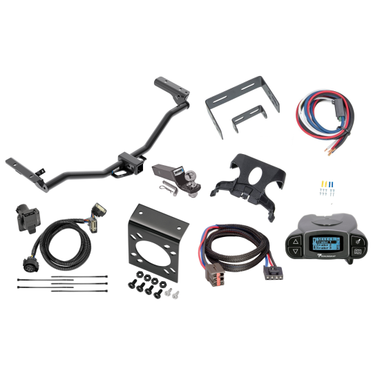 Trailer Hitch Tow Package Prodigy P3 Brake Control For 11-19 Ford Explorer w/ 7-Way RV Wiring 2" Drop Mount 2" Ball Class 3 2" Receiver Except Police Interceptors Reese Tekonsha