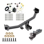 Tow Package For 17-22 KIA Sportage Trailer Hitch w/ Wiring 2" Drop Mount 2" Ball 2" Receiver Reese