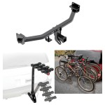 Trailer Hitch w/ 4 Bike Rack For 17-22 KIA Sportage Approved for Recreational & Offroad Use Carrier for Adult Woman or Child Bicycles Foldable