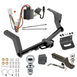 Ultimate Tow Package For 16-17 Subaru Crosstrek 13-15 XV Crosstrek Trailer Hitch w/ Wiring 2" Drop Mount Dual 2" and 1-7/8" Ball Lock Bracket Cover 2" Receiver Reese