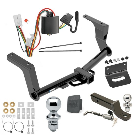 Ultimate Tow Package For 16-17 Subaru Crosstrek 13-15 XV Crosstrek Trailer Hitch w/ Wiring 2" Drop Mount Dual 2" and 1-7/8" Ball Lock Bracket Cover 2" Receiver Reese