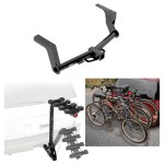 Trailer Hitch w/ 4 Bike Rack For 16-17 Subaru Crosstrek 13-15 XV Crosstrek except Hybrid Approved for Recreational & Offroad Use Carrier for Adult Woman or Child Bicycles Foldable