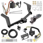 Trailer Hitch Tow Package w/ 7-Way RV Wiring For 16-17 Subaru Crosstrek 13-15 XV Crosstrek w/ 2" Drop Mount 2" Ball Class 3 2" Receiver All Models Reese