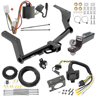 Trailer Hitch Tow Package w/ 7-Way RV Wiring For 16-17 Subaru Crosstrek 13-15 XV Crosstrek w/ 2" Drop Mount 2" Ball Class 3 2" Receiver All Models Reese