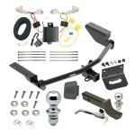 Ultimate Tow Package For 13-18 Toyota RAV4 Trailer Hitch w/ Wiring 2" Drop Mount Dual 2" and 1-7/8" Ball Lock Bracket Cover 2" Receiver Reese