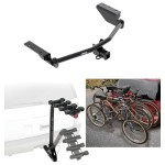 Trailer Hitch w/ 4 Bike Rack For 13-18 Toyota RAV4 All Styles Approved for Recreational & Offroad Use Carrier for Adult Woman or Child Bicycles Foldable