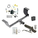 Reese Trailer Tow Hitch For 15-22 Dodge Challenger Except Models w/Quad Tip Exhaust Deluxe Package Wiring 2" Ball Mount and Lock