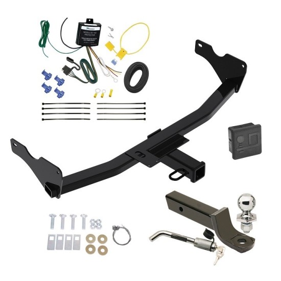 Reese Trailer Tow Hitch For 19-24 Audi Q3 (Except w/Hands-Free Liftgate Sensor) Deluxe Package Wiring 2" Ball Mount and Lock