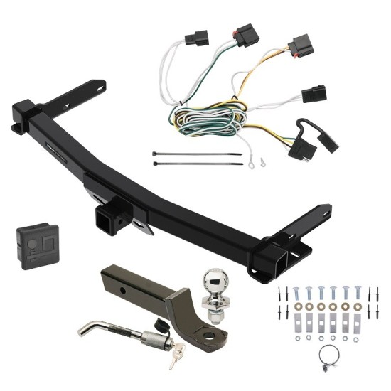 Reese Trailer Tow Hitch For 11-13 Jeep Grand Cherokee w/Removable OEM Fascia Deluxe Package Wiring 2" Ball Mount and Lock