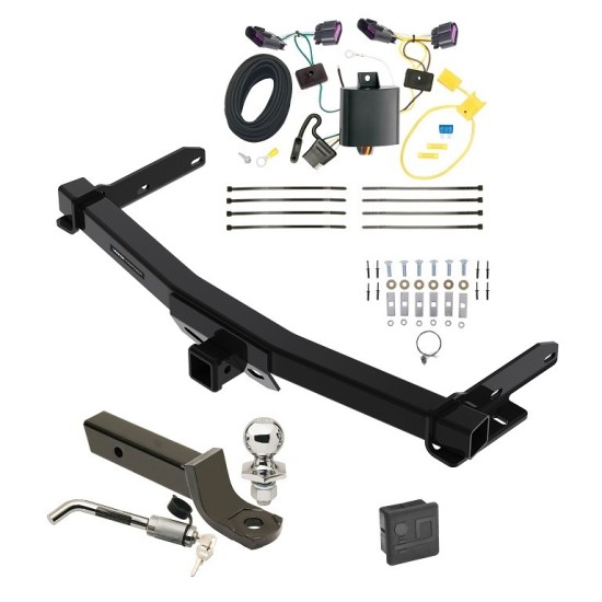 Reese Trailer Tow Hitch For 14-23 Dodge Durango All Styles Deluxe Package Wiring 2" Ball Mount and Lock