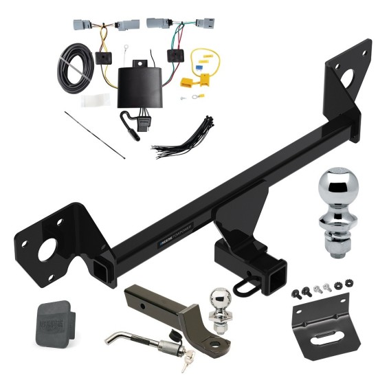 Ultimate Tow Package For 21-23 Chevrolet Trailblazer Trailer Hitch w/ Wiring 2" Drop Mount Dual 2" and 1-7/8" Ball Lock Bracket Cover 2" Receiver Reese