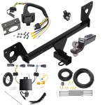 Trailer Hitch Tow Package w/ 7-Way RV Wiring For 21-23 Chevrolet Trailblazer Except w/LED Taillights w/ 2" Drop Mount 2" Ball Class 3 2" Receiver Reese