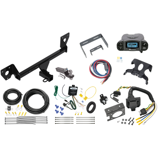 Trailer Hitch Tow Package Prodigy P3 Brake Control For 21-23 Chevrolet Trailblazer w/LED Taillights w/ 7-Way RV Wiring 2" Drop Mount 2" Ball Class 3 2" Receiver Reese Tekonsha