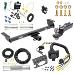 Trailer Hitch Tow Package w/ 7-Way RV Wiring For 22-22 Lexus RX350 w/ 2" Drop Mount 2" Ball Class 3 2" Receiver Reese