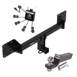 Reese Trailer Tow Hitch For 21-22 Mercedes-Benz GLE350 Complete Package w/ Zero Contact Wiring Harness Kit and 2" Ball