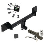 Reese Trailer Tow Hitch For 21-22 Mercedes-Benz GLE350 Deluxe Package w/ Zero Contact Wiring Harness Kit and 2" Ball Mount and Lock