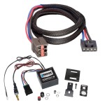 Reese Compact IQ Hidden Trailer Brake Control for 99-04 Ford F-250 F-350 F-450 F-550 w/ Plug Play Wiring Adapter Proportional Trailer Brakes Module Box Controller 1-3 Axle