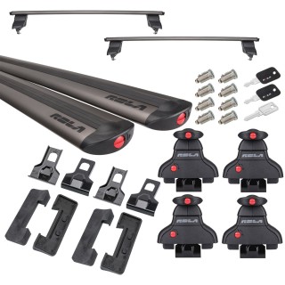 Rola Roof Rack Cross Bars For 16-23 Honda Civic Sedan Only w/ 8 Lock Cores For Cargo Kayak Luggage Etc. Complete Kit