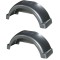 Set of 2 Silver Fulton Single Axle Trailer Fenders 14" Wheels Top Step 31.3" Long Boat Utility Sale Replacement