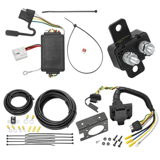  Trailer Hitch 7 Way RV Wiring Kit For 04-07 Toyota Highlander Plug Prong Pin Brake Control Ready