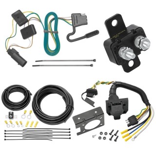 Trailer Hitch 7 Way RV Wiring Kit For 08-12 Ford Escape 08-11 Mazda Tribute Mercury Mariner Plug Prong Pin Brake Control Ready