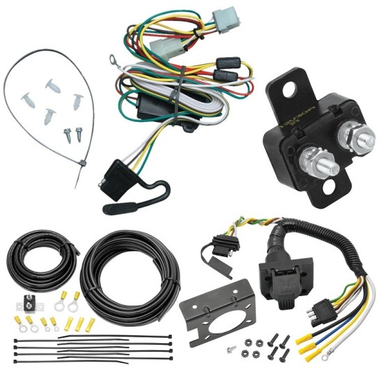 Trailer Hitch 7 Way RV Wiring Kit For 97-05 Chevy Venture 99-09 Pontiac Montana 97-98 Trans Sport Plug Prong Pin Brake Control Ready