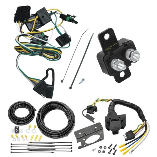 Trailer Hitch 7 Way RV Wiring Kit For 91-97 Jeep Wrangler Plug Prong Pin Brake Control Ready