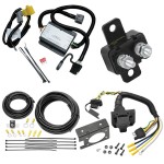 Trailer Hitch 7 Way RV Wiring Kit For 2000 Toyota Tundra Plug Prong Pin Brake Control Ready