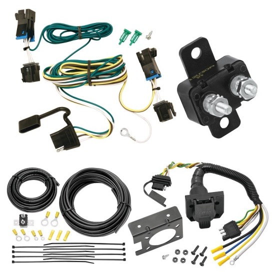 Trailer Hitch 7 Way RV Wiring Kit For 03-24 Chevy Express GMC Savana Van 1500 2500 3500 Plug Prong Pin Brake Control Ready