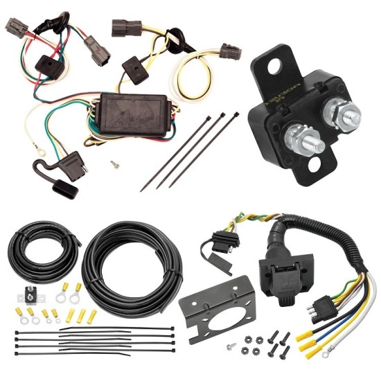 Trailer Hitch 7 Way RV Wiring Kit For 05-09 Hyundai Tucson Plug Prong Pin Brake Control Ready