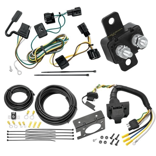 Trailer Hitch 7 Way RV Wiring Kit For 98-06 Jeep Wrangler ( TJ Canada Only ) Plug Prong Pin Brake Control Ready