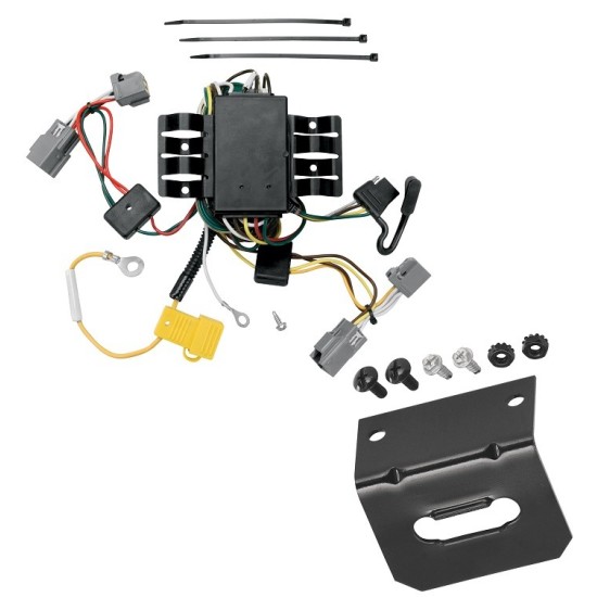 Trailer Wiring and Bracket For 05-14 Volvo XC90 Plug & Play 4-Flat Harness