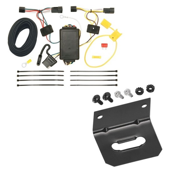 Trailer Wiring and Bracket For 2012 Chevrolet Captiva Sport 08-09 Saturn Vue 4-Plug & Play 4-Flat Harness