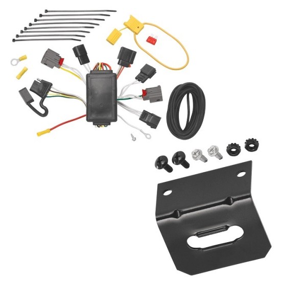 Trailer Wiring and Bracket For 07-10 Chrysler Sebring Plug & Play 4-Flat Harness