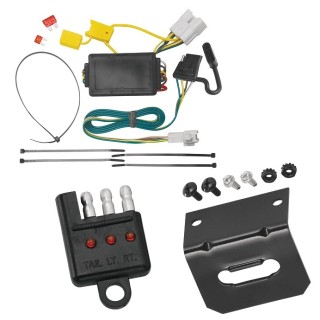 Trailer Wiring and Bracket w/ Light Tester For 08-19 Toyota Highlander Plug & Play 4-Flat Harness