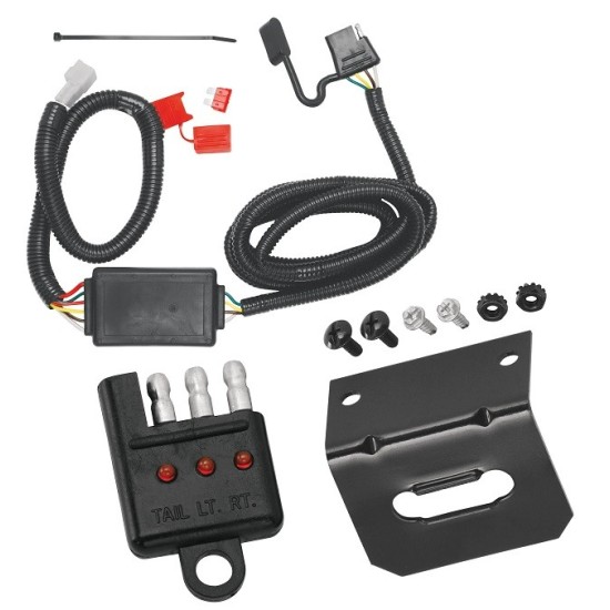 Trailer Wiring and Bracket w/ Light Tester For 08-14 Subaru Tribeca 06-07 B9 Tribeca 98-08 Forester 96-99 Legacy Wagon Outback 05-07 Legacy Wagon Plug & Play 4-Flat Harness