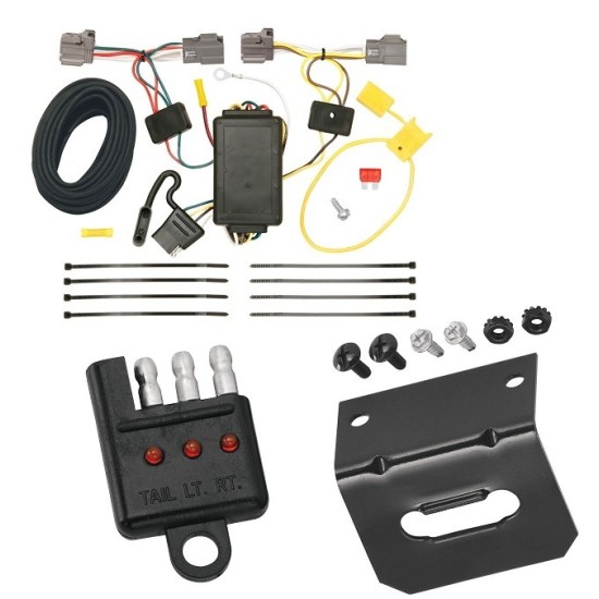 Trailer Wiring and Bracket w/ Light Tester For 08-10 Volvo V70 Wagon Plug & Play 4-Flat Harness