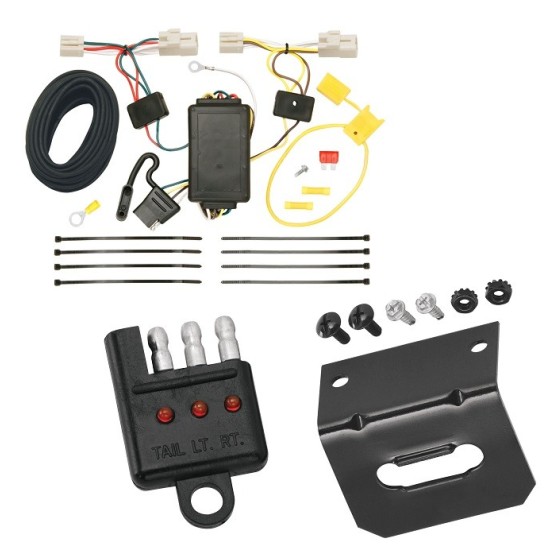 Trailer Wiring and Bracket w/ Light Tester For 08-11 Subaru Impreza 4 Dr. Sedan Plug & Play 4-Flat Harness