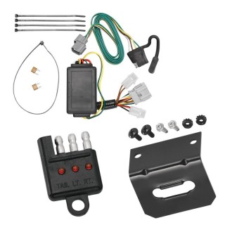 Trailer Wiring and Bracket w/ Light Tester For 07-11 Honda Element Plug & Play 4-Flat Harness