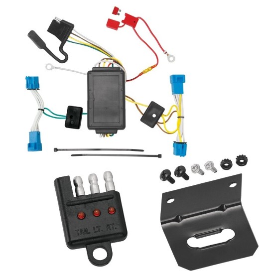 Trailer Wiring and Bracket w/ Light Tester For 08-13 Cadillac CTS 4 Dr. Sedan Plug & Play 4-Flat Harness