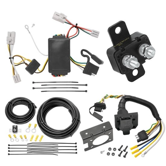 Trailer Hitch 7 Way RV Wiring Kit For 01-06 Hyundai Santa Fe 09-12 Elantra Plug Prong Pin Brake Control Readyy