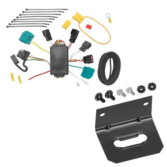 Trailer Wiring and Bracket For 2009 Dodge Journey Plug & Play 4-Flat Harness