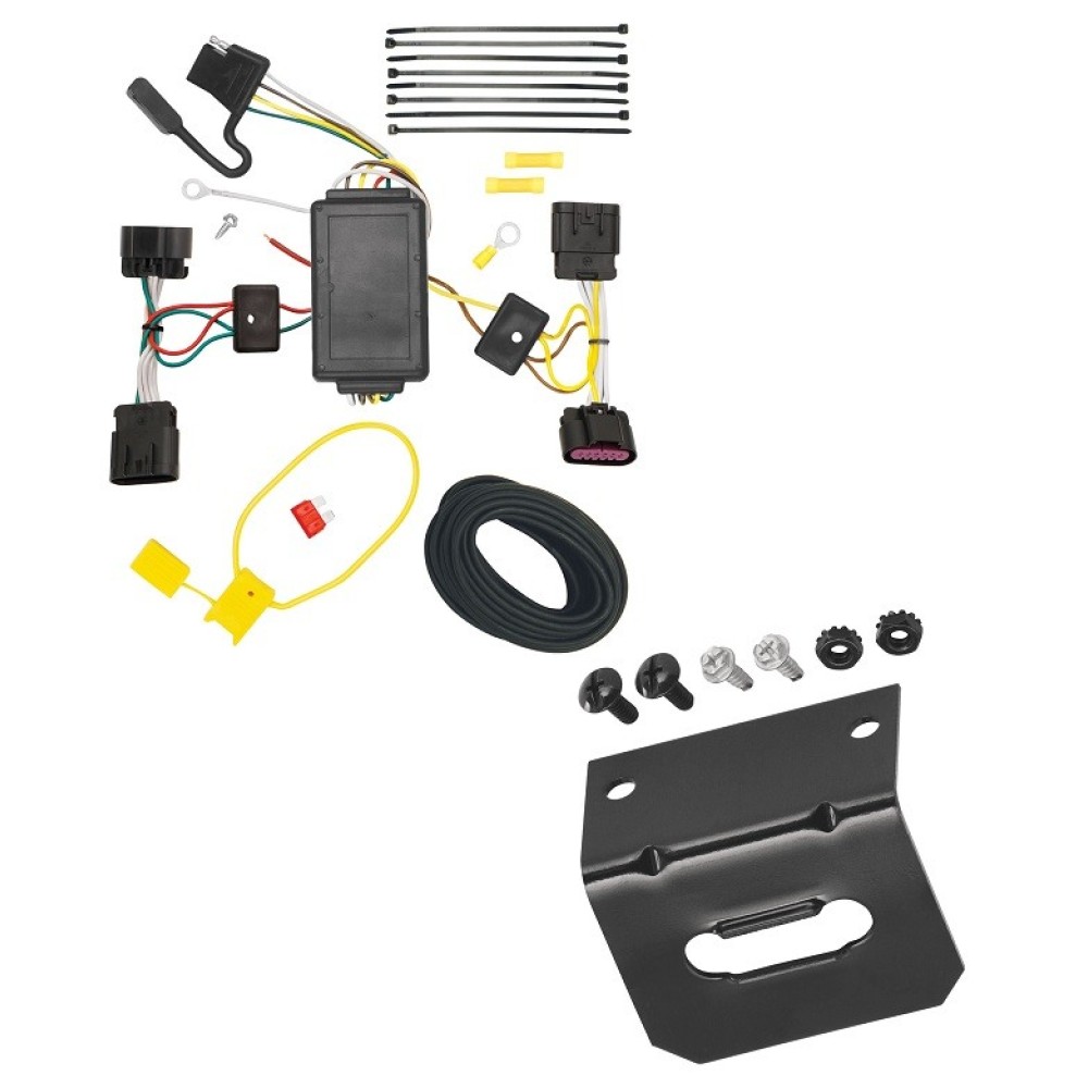 Trailer Wiring and Bracket For 11-13 Buick Regal Plug & Play 4-Flat Harness